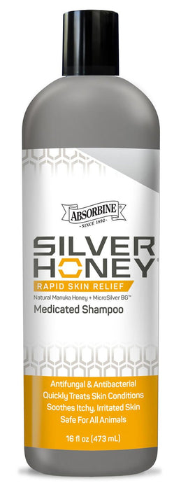 Silver Honey Rapid Skin Relief Medicated Shampoo, 16 fl oz Bottle - Jeffers - Animal Health & Wellness > Animal Health & Wellness