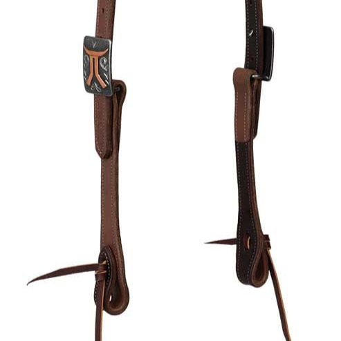 Smarty x Synergy Latigo Lined Oil Harness Leather Headstall, 3/4", Sliding Ear