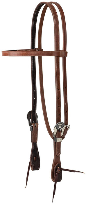 Smarty x Synergy Latigo Lined Oiled Harness Leather Headstall with Designer Hardware - Jeffers - Horse Supplies > Horse Tack > Bridles & Headstalls