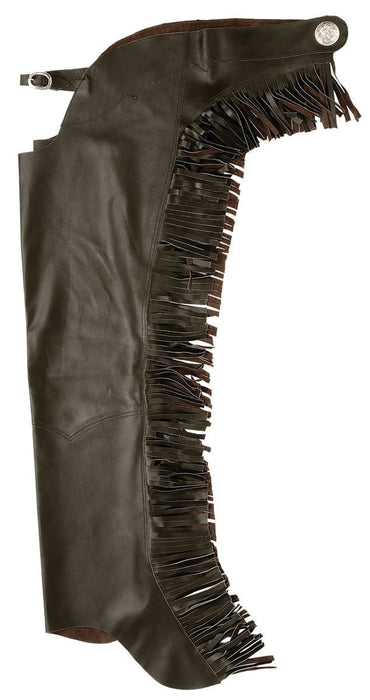 Smooth Leather Chaps with Fringe - Jeffers - Women > Women's Riding & Equestrian Clothes