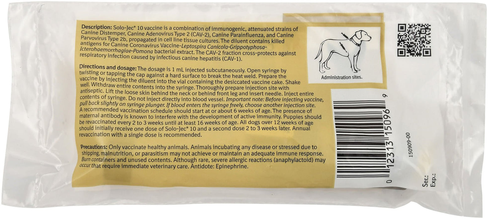 Solo - Jec 10 (10 - way dog vaccine) - Jeffers - Animal Health & Wellness > Vaccines