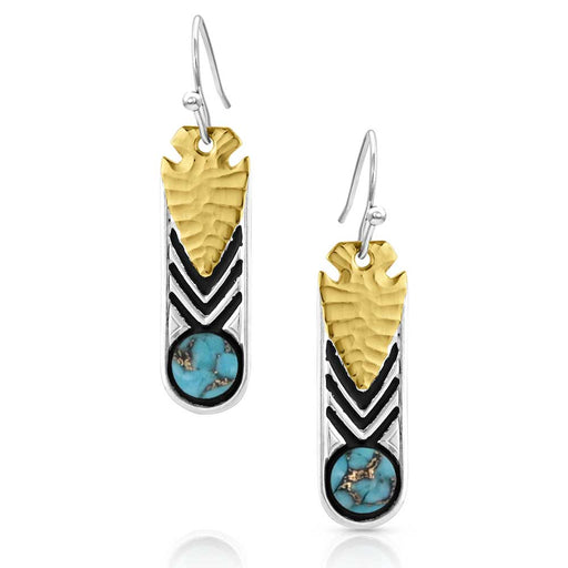 Southwest Nights Arrowhead Turquoise Earrings - Jeffers - Women > Accessories, Jewelry, Handbags