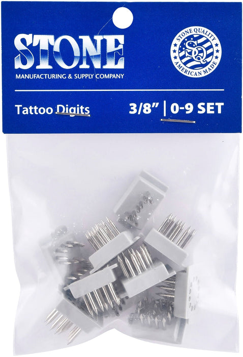 Stone Standard Tattoo Digits, 0 - 9 Set - Jeffers - Farm & Ranch Supplies > Identification & Ear Tags