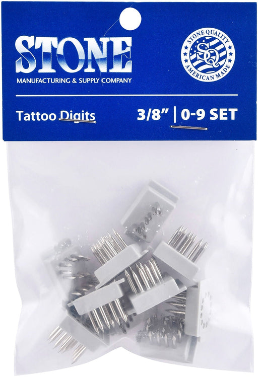 Stone Standard Tattoo Digits, 0 - 9 Set - Jeffers - Farm & Ranch Supplies > Identification & Ear Tags