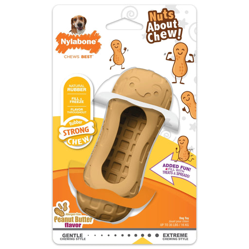 Strong Chew Fillable Peanut Dog Toy, Peanut Butter, Medium/Wolf, Up to 35 lbs. - Jeffers - Dog Supplies > Dog Toys