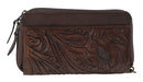 STS Westward Kacy Tooled Leather Zip - Around Organizer - Jeffers - Women > Accessories, Jewelry, Handbags