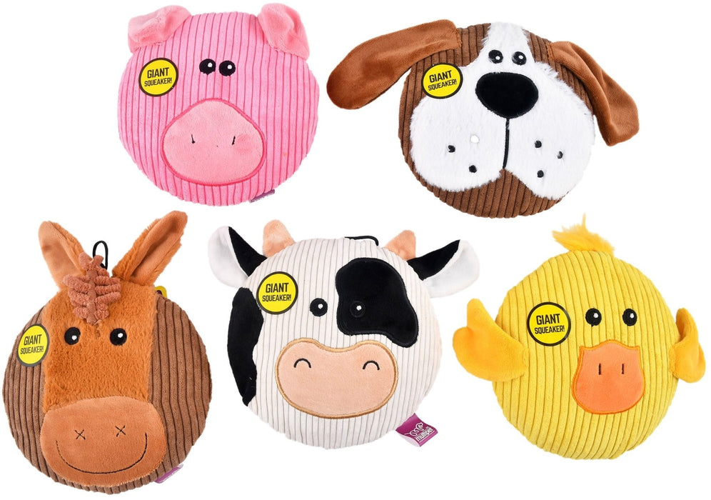 Sub - Woofers Flat Assorted Farm Animals - Jeffers - Dog Supplies > Dog Toys