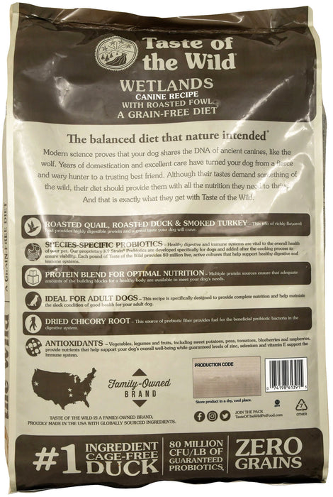 Taste of the Wild, Wetlands Grain Free Dry Dog Food, 14 lb - Jeffers - Dog Supplies > Dog Food > Dry Dog Food