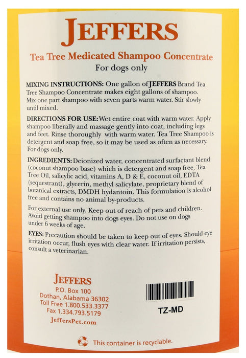 Tea Tree Medicated Shampoo for Dogs - Jeffers - Animal & Pet Supplies > Pet Grooming > Pet Shampoo & Conditioner