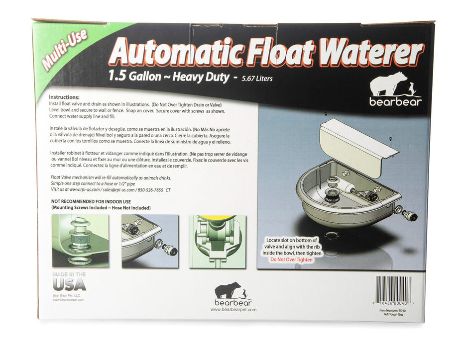 Tough Guy Automatic Waterer, 1 - 1/2 gal - Jeffers - Animal & Pet Supplies > Pet Bowls, Feeders & Waterers