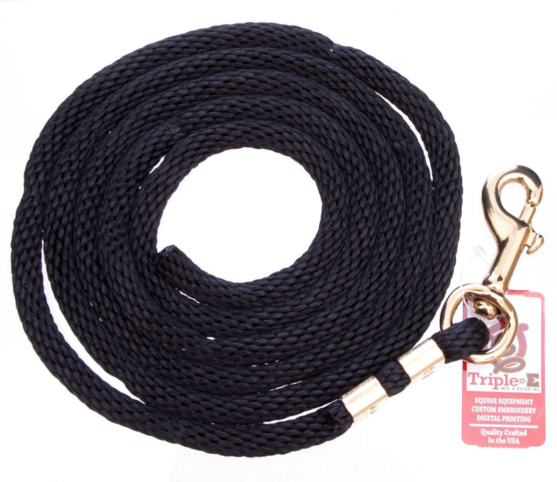 Triple E Mini Poly Horse Lead Rope w/ Bolt Snap, 7' - Jeffers - Horse Supplies > Horse Tack > Horse Halters