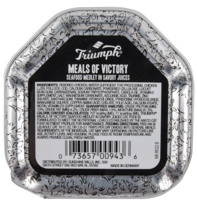 Triumph Meals of Victory Seafood Medley in Savory Juices Cat Food - Jeffers - Cat Supplies > Cat Food