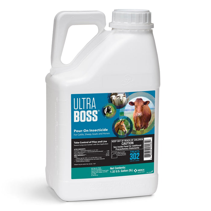 ULTRA Boss Pour - On Insecticide, 5L - Jeffers - Animal Health & Wellness - Flea & Tick Control