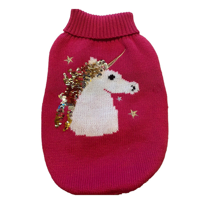 Unicorn Sequin Sweater - Jeffers - Dog Supplies > Dog Apparel