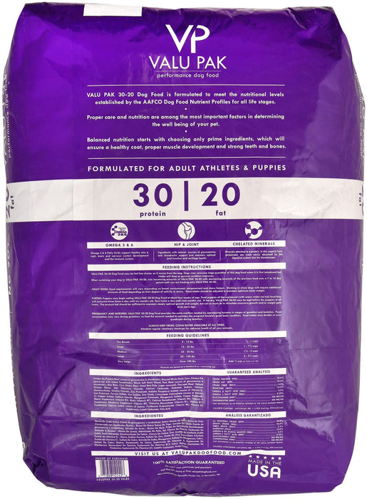 Valu - Pak 30 - 20 Dog Food (Purple Bag), 50 lb - Jeffers - Dog Supplies > Dog Food > Dry Dog Food