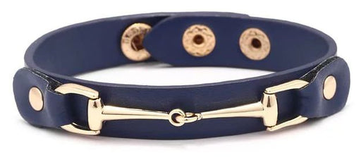 Vegan Leather Bracelet with Gold Tone Snaffle Bit - Jeffers - Women > Accessories, Jewelry, Handbags