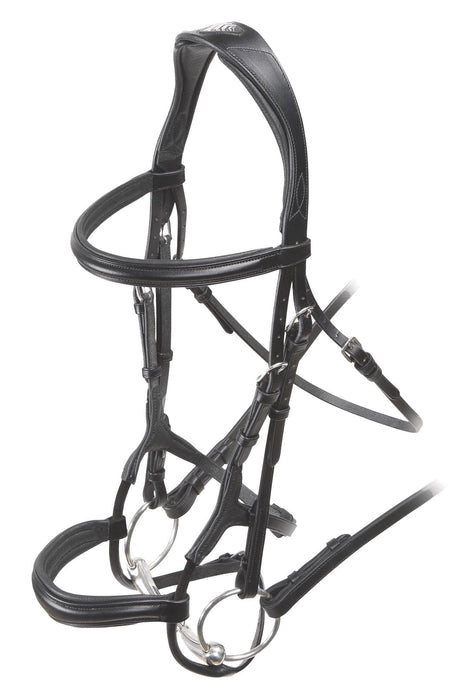 Velociti Rolled Padded Cavesson Bridle - Jeffers - Horse Supplies > Horse Tack > Bridles & Headstalls