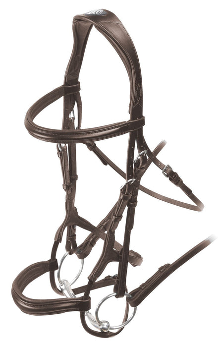 Velociti Rolled Padded Cavesson Bridle - Jeffers - Horse Supplies > Horse Tack > Bridles & Headstalls