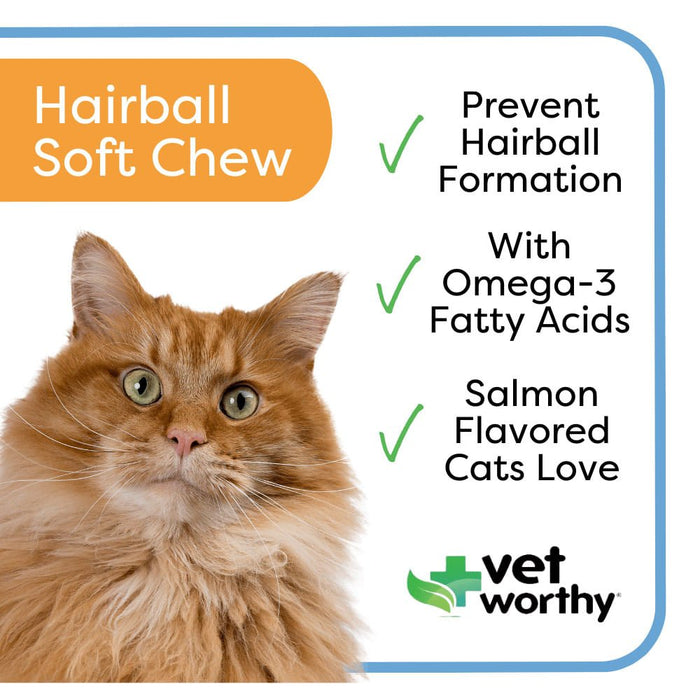 Vet Worthy Hairball Soft Chew Aid for Cats, 45 ct - Jeffers - Cat Supplies > Cat Supplies