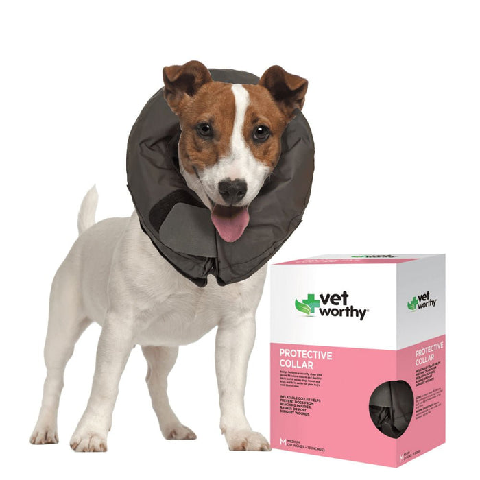 Vet Worthy Inflatable Collar, Black - Jeffers - Animal Health & Wellness > Medical Supplies