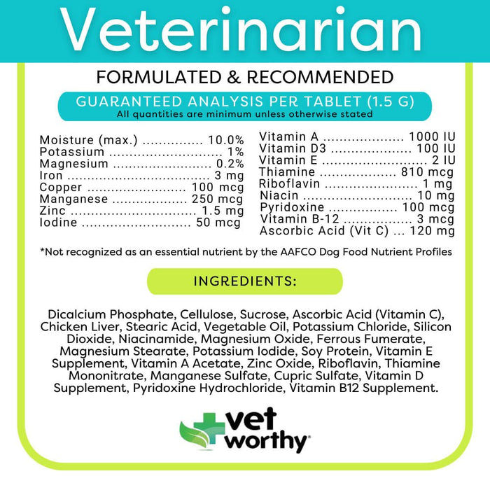 Vet Worthy Multi Vitamin, 60 ct - Jeffers - Animal Health & Wellness > Vitamins & Supplements