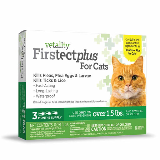 Vetality Firstect Plus for Cats, 3 - pack - Jeffers - Animal Health & Wellness > Flea & Tick Control