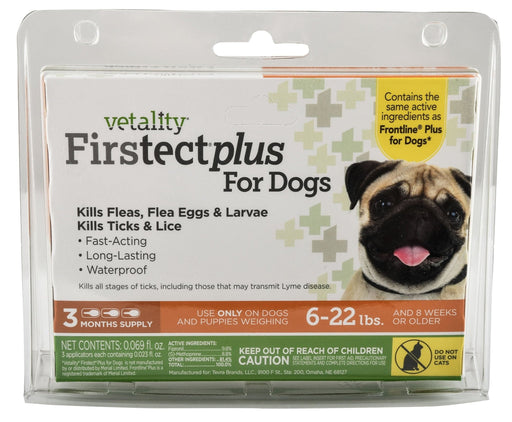 Vetality Firstect Plus for Dogs, 3 - pack - Jeffers - Animal Health & Wellness > Flea & Tick Control