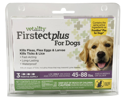 Vetality Firstect Plus for Dogs, 3 - pack - Jeffers - Animal Health & Wellness > Flea & Tick Control