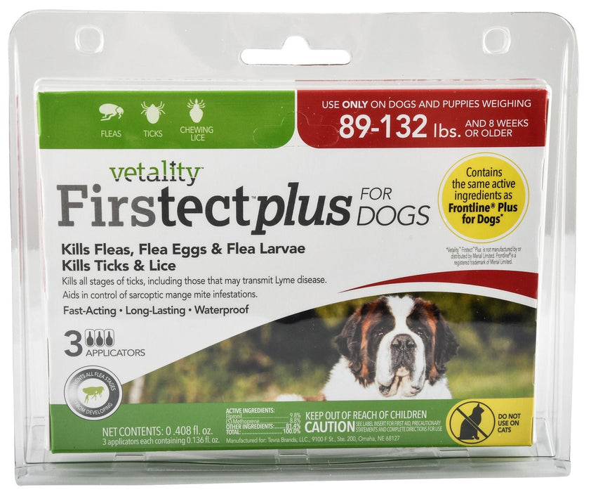 Vetality Firstect Plus for Dogs, 3 - pack - Jeffers - Animal Health & Wellness > Flea & Tick Control