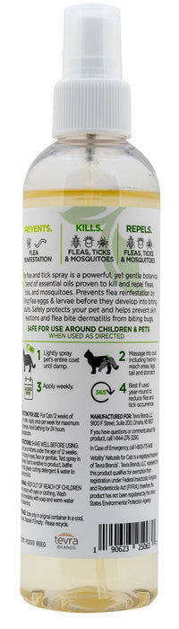 Vetality Naturals Cat Flea & Tick Spray, 8 oz - Jeffers - Animal Health & Wellness > Flea & Tick Control