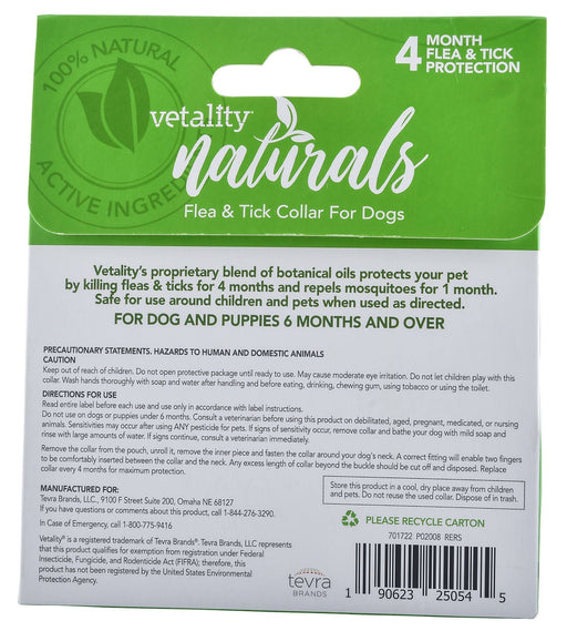 Vetality Naturals Flea & Tick Collar for Dogs - Jeffers - Animal Health & Wellness > Flea & Tick Control