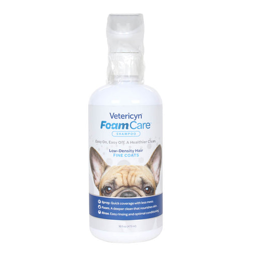 Vetericyn FoamCare Low Density Fine Coats Spray Shampoo, 16 oz - Jeffers - Animal & Pet Supplies > Pet Grooming > Pet Shampoo & Conditioner