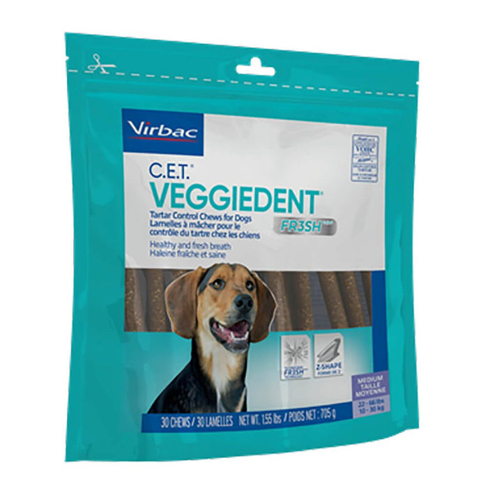 Virbac C.E.T. VeggieDent Fr3sh Dental Chews - Jeffers - Animal Health & Wellness > Oral Care