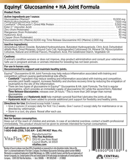 Vita Flex Equinyl Glucosamine Joint Formula with Hyaluronic Acid, 60 Day Supply - Jeffers - Animal Health & Wellness > Joint Health