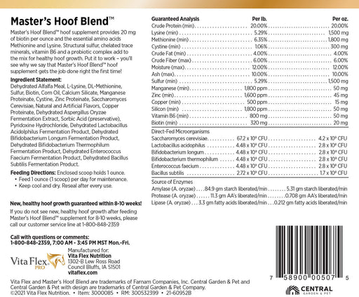 Vita Flex Pro Master's Hoof Blend Formula - Jeffers - Animal Health & Wellness > Foot & Hoof Care