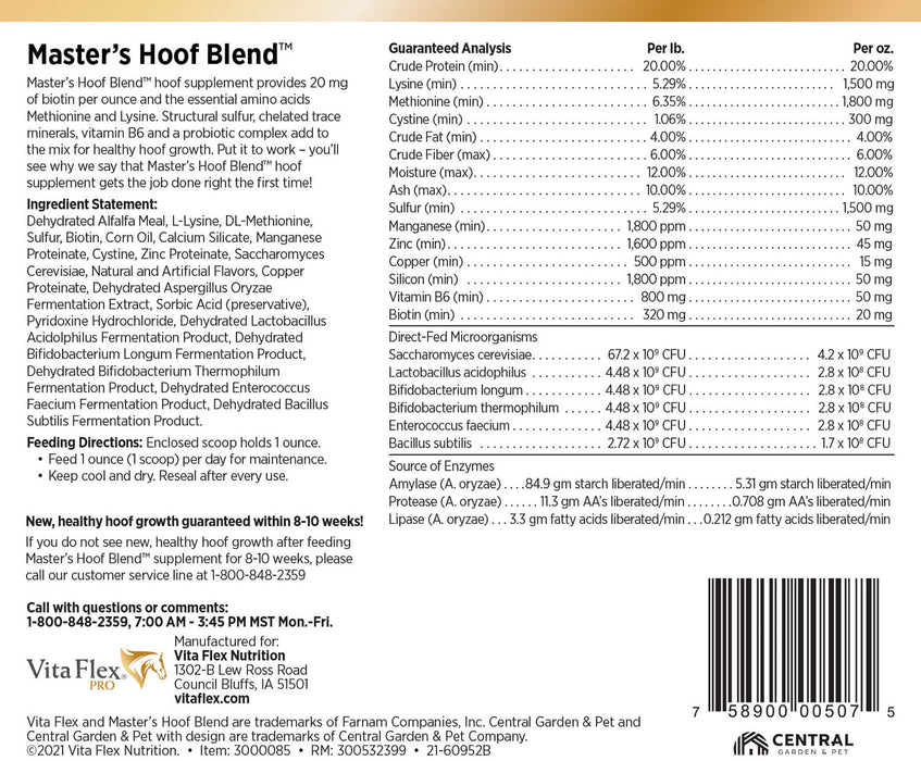 Vita Flex Pro Master's Hoof Blend Formula - Jeffers - Animal Health & Wellness > Foot & Hoof Care