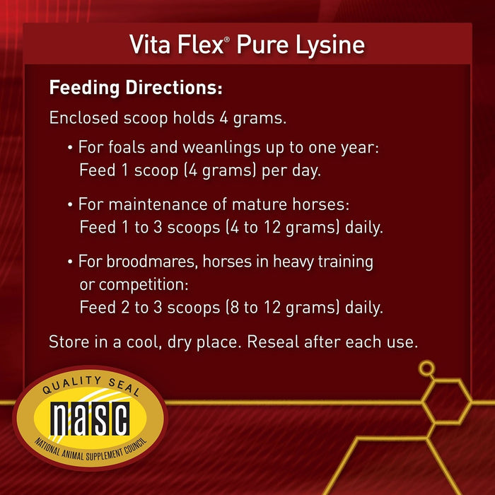 Vita Flex Pure Lysine, 151 Day Supply - Jeffers - Animal Health & Wellness > Vitamins & Supplements