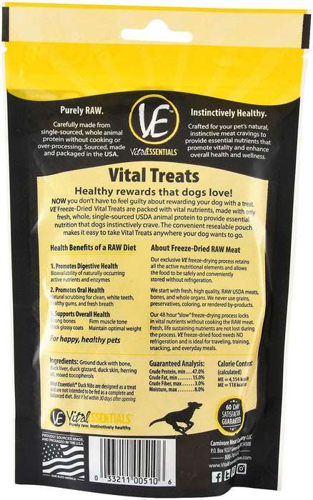 Vital Essentials Freeze - Dried Duck Nibs Dog Treats - Jeffers - Dog Supplies > Dog Treats