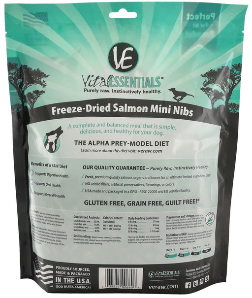 Vital Essentials Freeze - Dried Salmon Mini Nibs Dog Food - Jeffers - Dog Supplies > Dog Food > Dry Dog Food