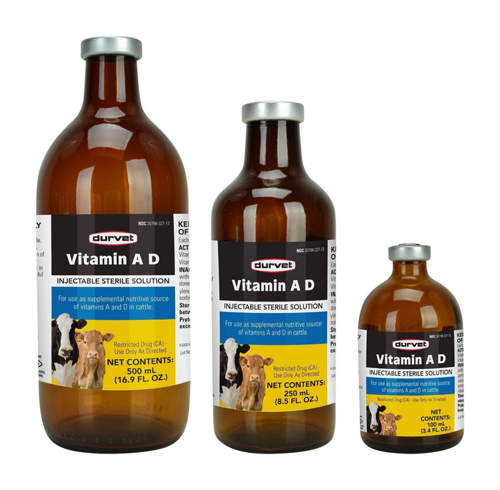 Vitamin AD Injection, 250 ml - Jeffers - Animal Health & Wellness > Vitamins & Supplements