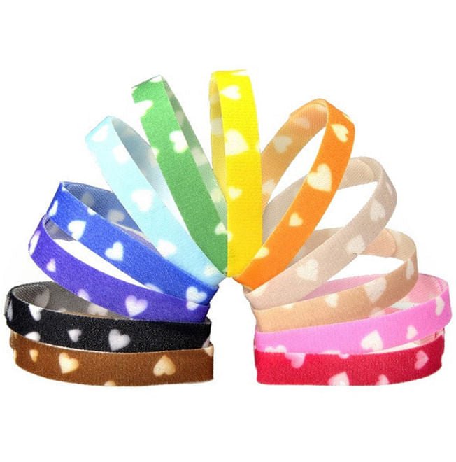 Wagging Tailz Love Hearts Puppy Id Bands, 12 - pack - Jeffers - Dog Supplies > Dog Apparel > Dog Collars, Harnesses, & Leashes