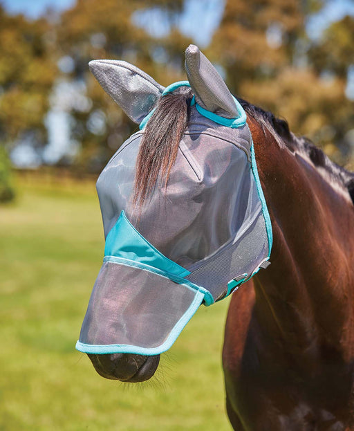 WeatherBeeta ComFITec Deluxe Fine Mesh Fly Mask with Ears & Nose - Jeffers - Horse Supplies > Horse Fly Masks