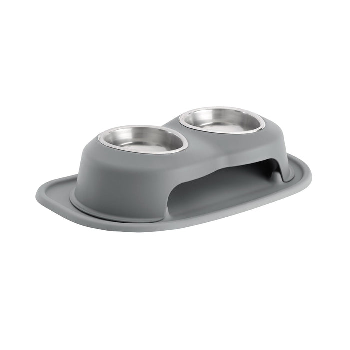 WeatherTech Double High Pet Feeding System, Stainless Steel - Jeffers - Animal & Pet Supplies > Pet Bowls, Feeders & Waterers