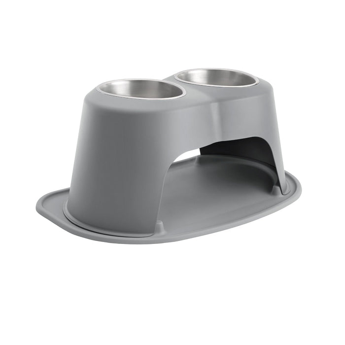 WeatherTech Double High Pet Feeding System, Stainless Steel - Jeffers - Animal & Pet Supplies > Pet Bowls, Feeders & Waterers