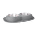 WeatherTech Double Low Pet Feeding System, Stainless Steel - Jeffers - Animal & Pet Supplies > Pet Bowls, Feeders & Waterers