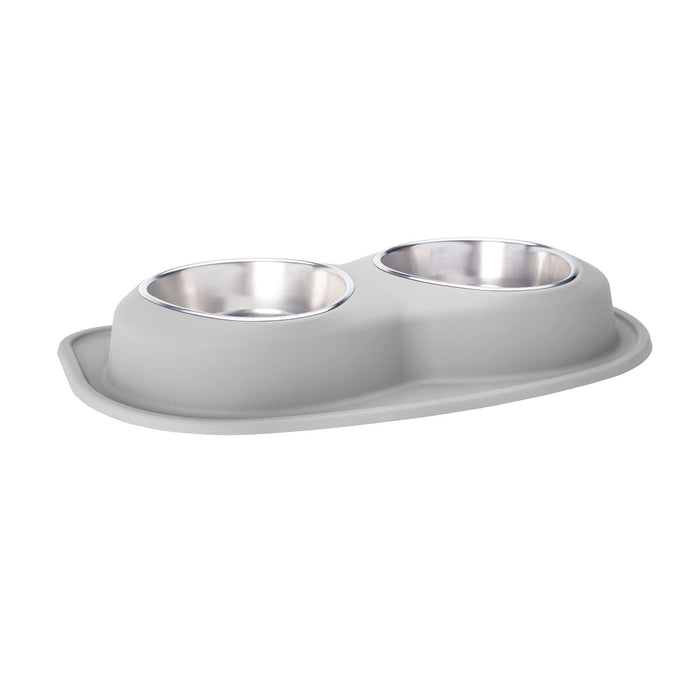 WeatherTech Double Low Pet Feeding System, Stainless Steel - Jeffers - Animal & Pet Supplies > Pet Bowls, Feeders & Waterers