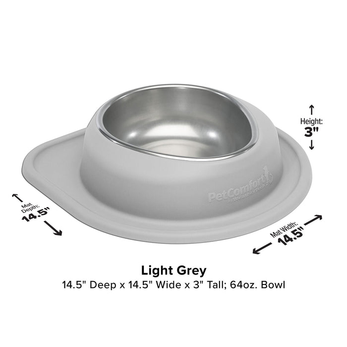 WeatherTech Single Low Pet Feeding System, Stainless Steel - Jeffers - Animal & Pet Supplies > Pet Bowls, Feeders & Waterers