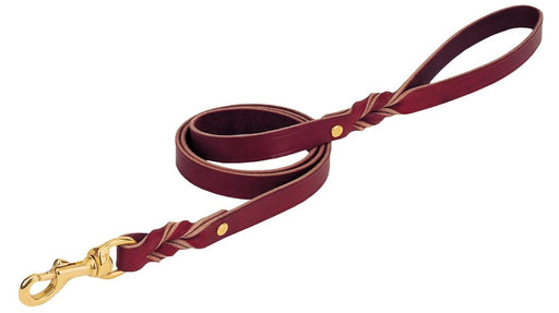 Weaver Heritage Twisted Latigo Leather Leash, 3/4' x 6' - Jeffers - Dog Supplies > Dog Apparel > Dog Collars, Harnesses, & Leashes