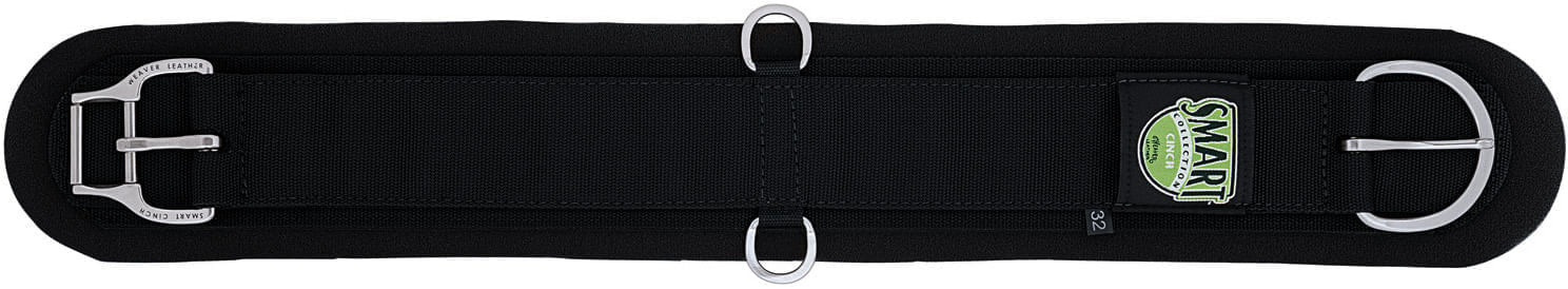 Weaver Neoprene Smart Cinches, Straight, Black - Jeffers - Horse Supplies > Horse Tack > Cinches