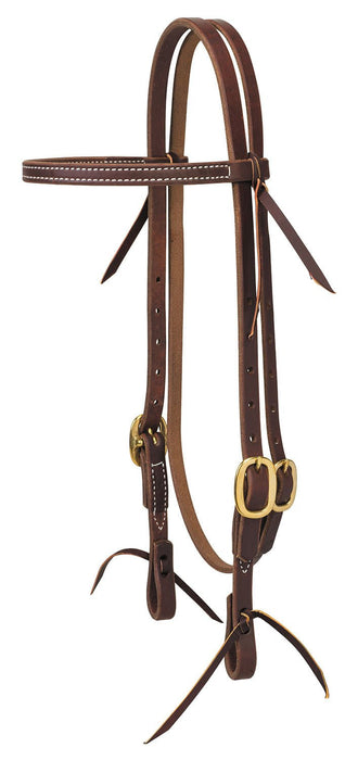 Weaver Oiled Harness Leather Browband Horse Headstall, Full - Jeffers - Horse Supplies > Horse Tack > Bridles & Headstalls